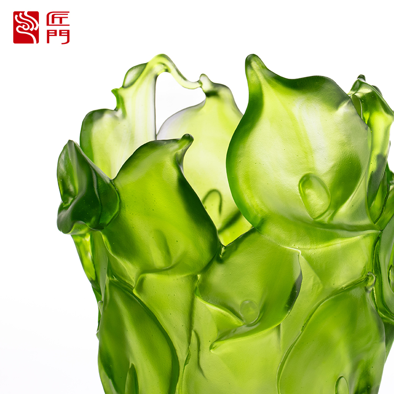 Wachsgeformte Glasvase für Wohnzimmer, Blumenarrangements, Kristallglas, künstlerisch konservierter Blumenhalter, Zuhause, Esstisch, dekorative Verzierung, Calla-Lilien-Vase