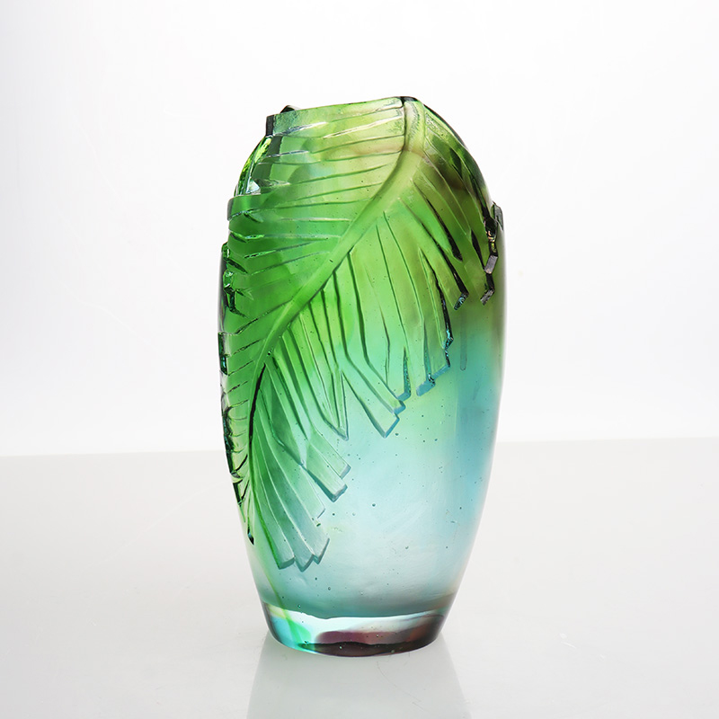 Glasvase, Wohnzimmer, Blumenarrangement, Kristallglas, künstlerische Vase, Heimdekoration, Esstisch-Ornament „Harmonie“