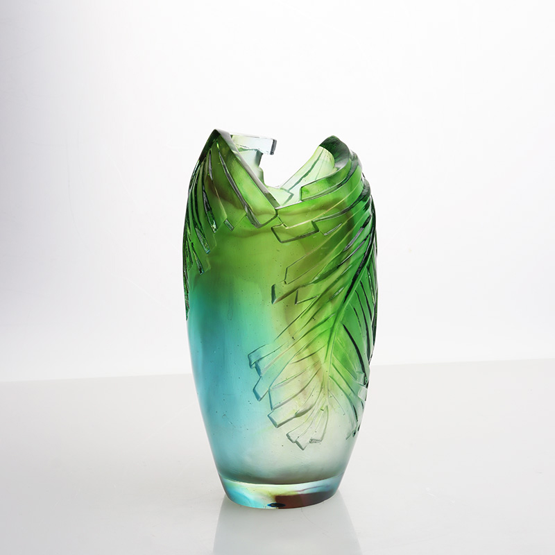 Glasvase, Wohnzimmer, Blumenarrangement, Kristallglas, künstlerische Vase, Heimdekoration, Esstisch-Ornament „Harmonie“