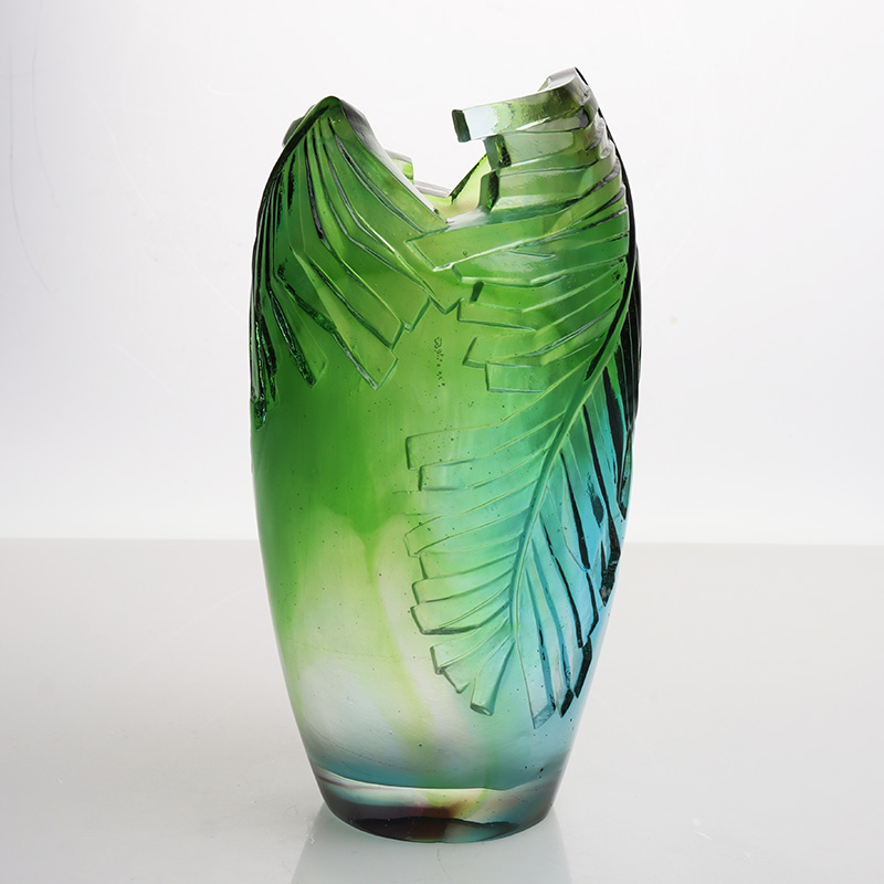 Glasvase, Wohnzimmer, Blumenarrangement, Kristallglas, künstlerische Vase, Heimdekoration, Esstisch-Ornament „Harmonie“