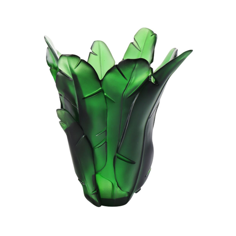 Home Dekoration Grüne Bananenblatt-Glasvase