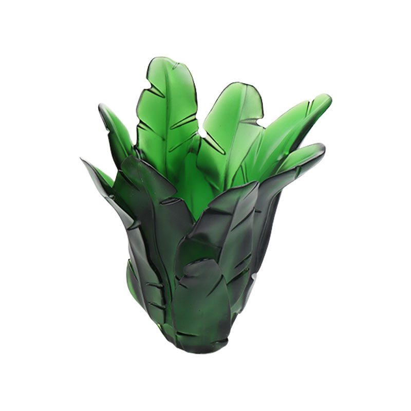 Home Dekoration Grüne Bananenblatt-Glasvase