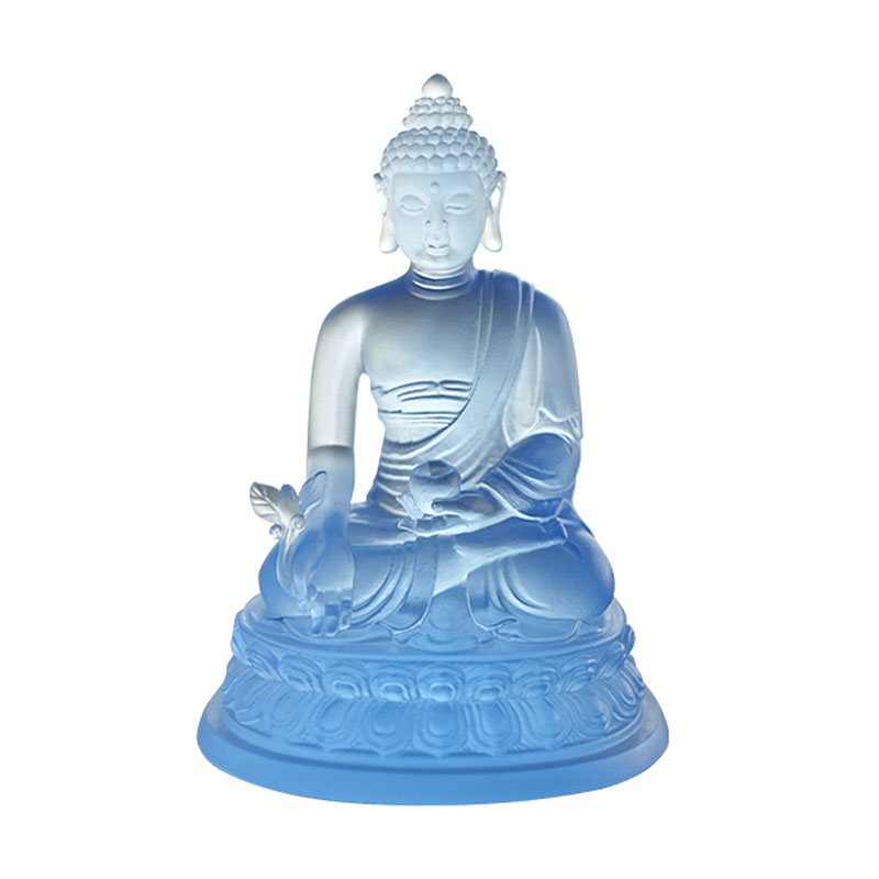 Medizin-Buddha-Statuen mit farbiger Glasur