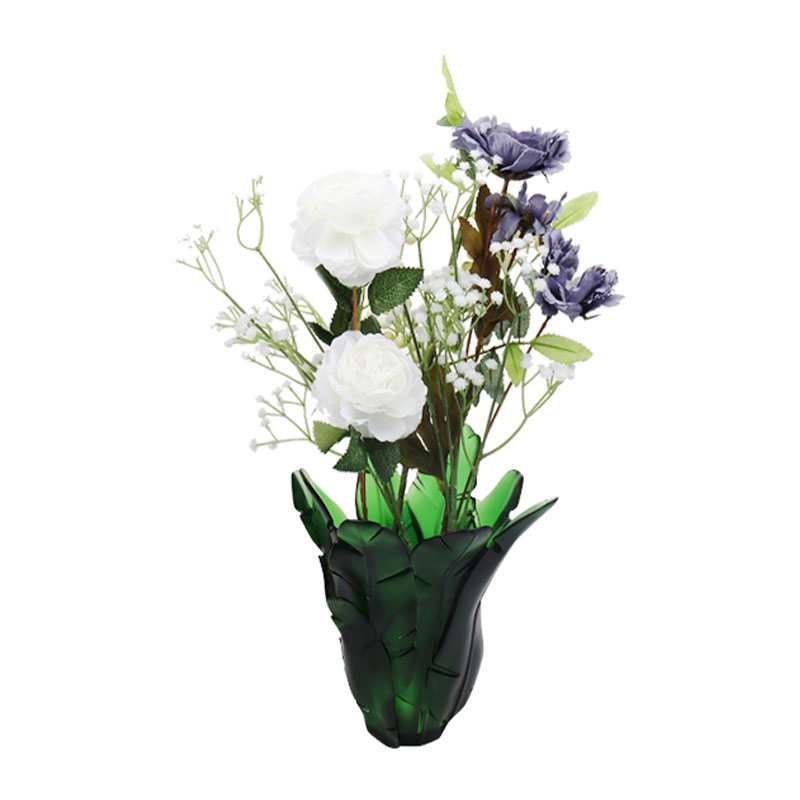 Home Dekoration Grüne Bananenblatt-Glasvase