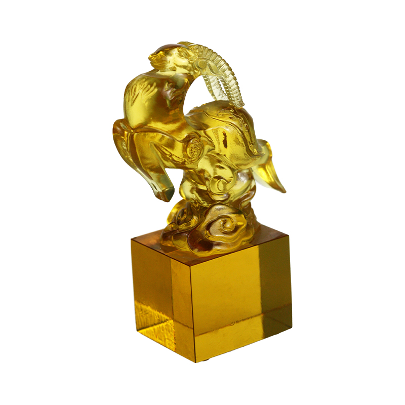 Goldtransparente, schafförmige Glaskristallversiegelung