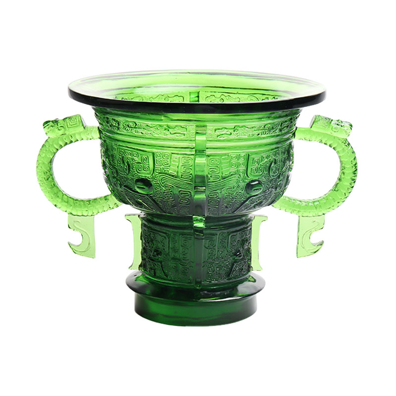 Chinesischer Dreibeinstativ mit Drachenohrengriff und Dornenmuster