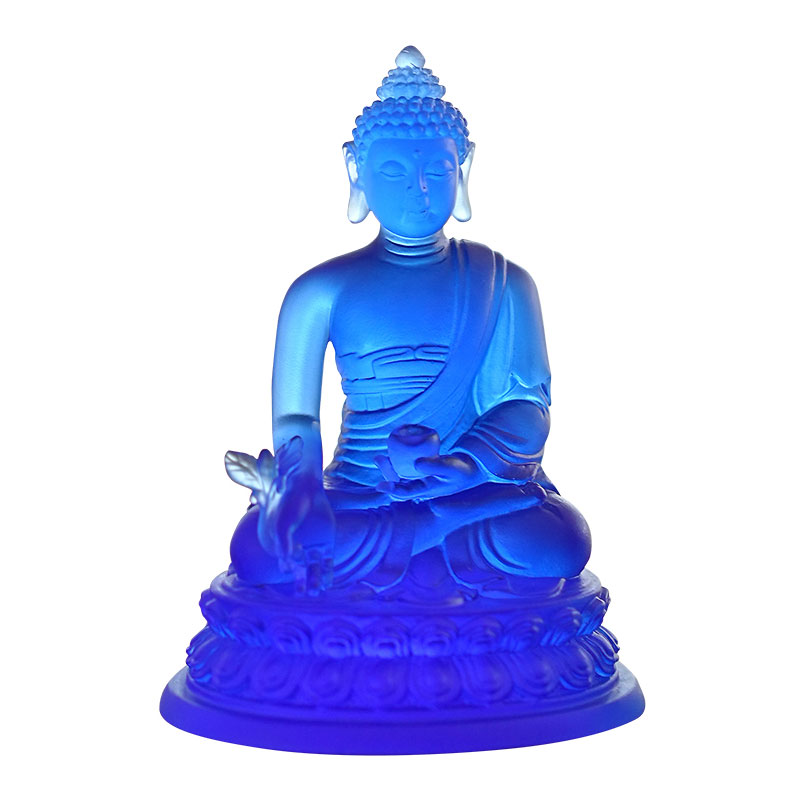 Medizin-Buddha-Statuen mit farbiger Glasur