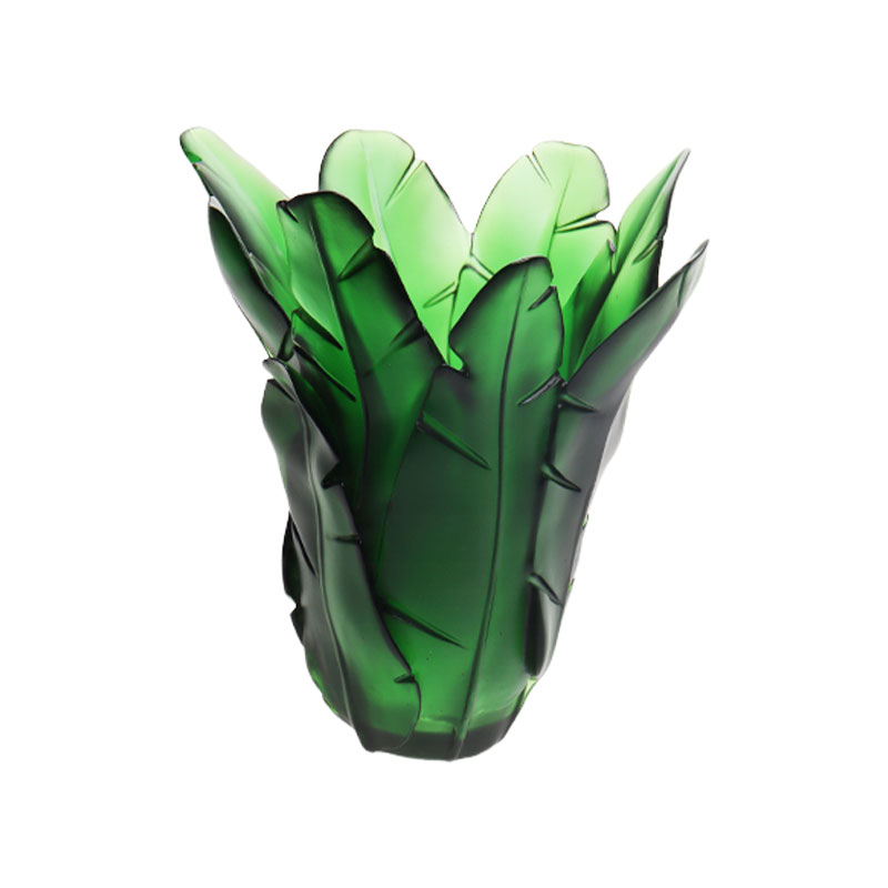 Home Dekoration Grüne Bananenblatt-Glasvase