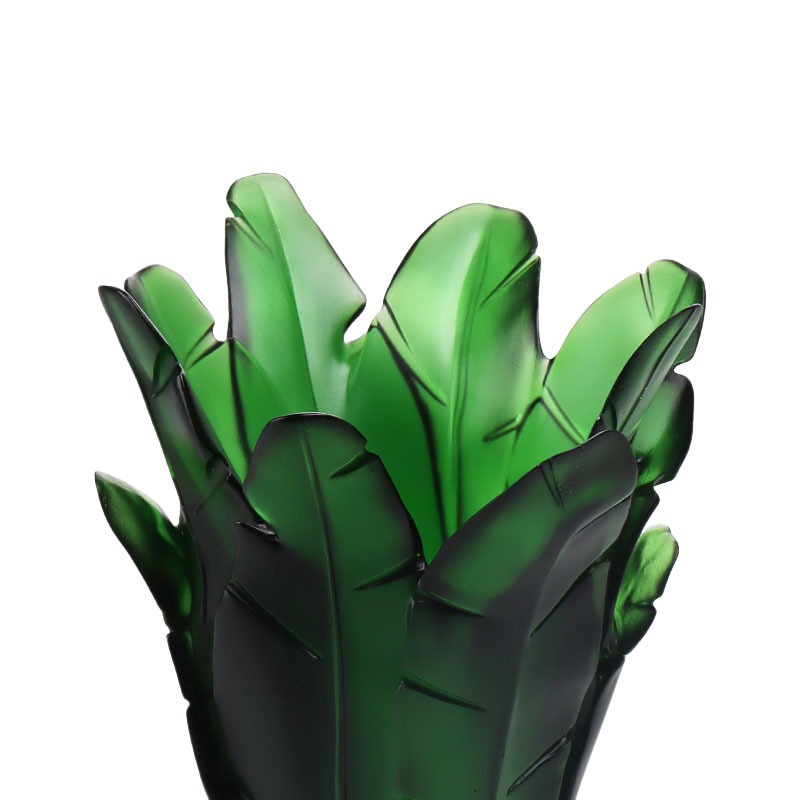 Home Dekoration Grüne Bananenblatt-Glasvase