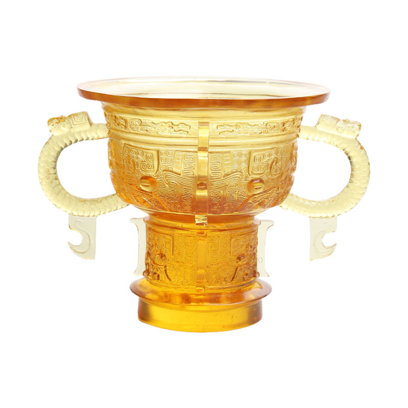 Chinesischer Dreibeinstativ mit Drachenohrengriff und Dornenmuster