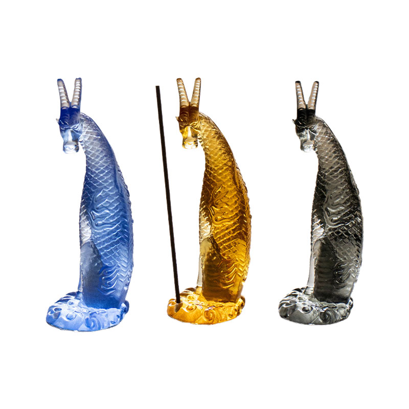 Glas-Kirin-Räucherstäbchenhalter