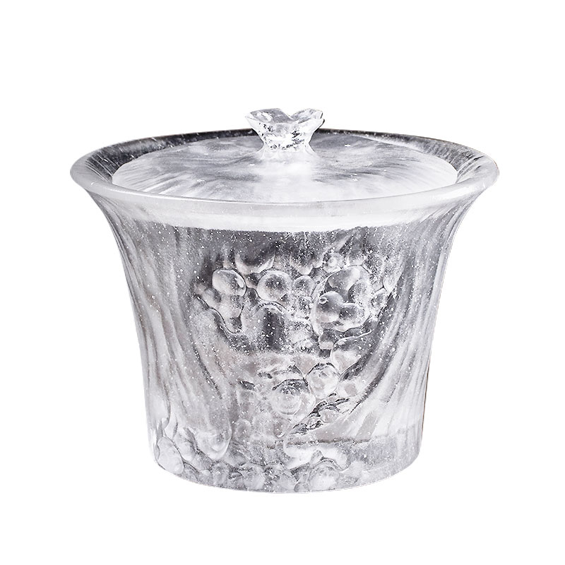 Klares Teetassen-Set mit Deckel