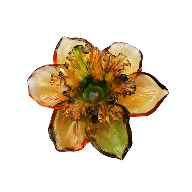 Blütenblattförmiger Kerzenhalter aus Glas