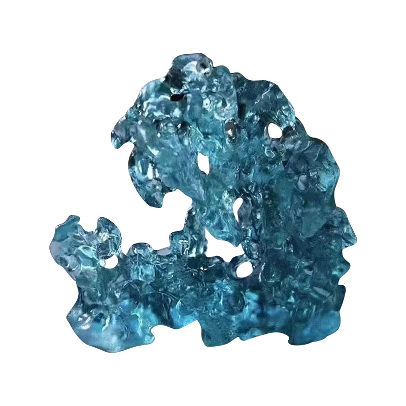 Felsförmige blaue Glasornamente