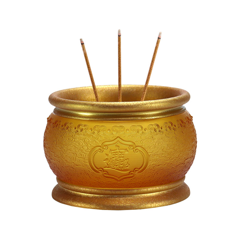 Glasopfer für den buddhistischen Tempel, um Reichtum und Schätze zu bringen