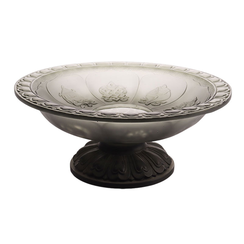 Obstschale aus grauer Glasur