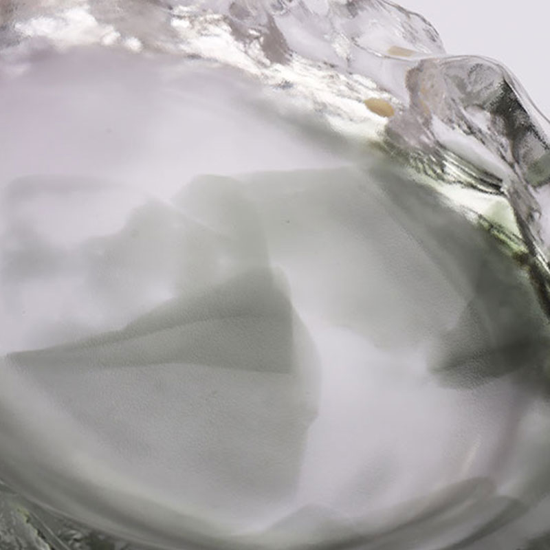 Kunstdekoratives ovales Obsttablett aus Glas