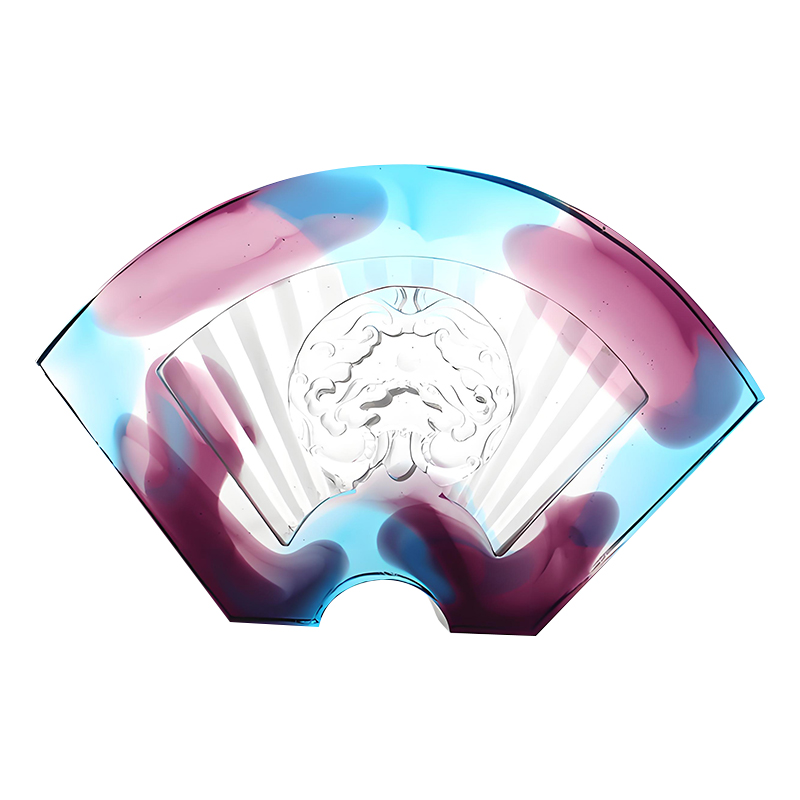 Chinesische fächerförmige glasierte Glasornamente