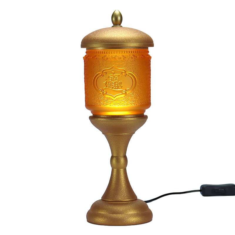 Glasopfer für den buddhistischen Tempel, um Reichtum und Schätze zu bringen