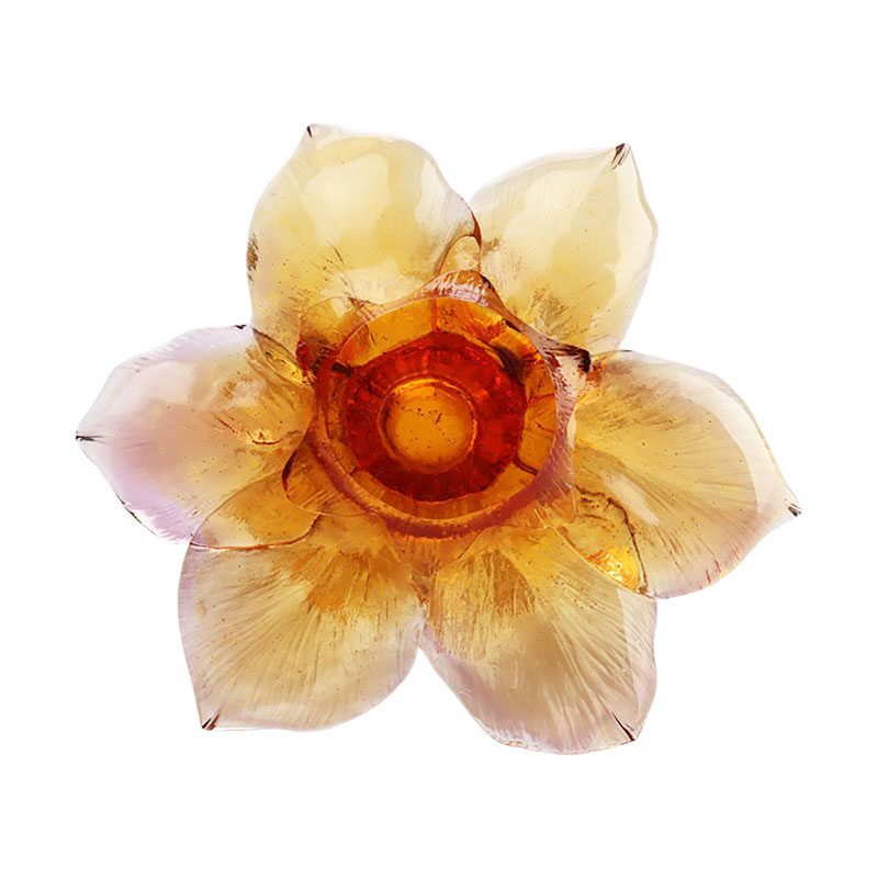 Blütenblattförmiger Kerzenhalter aus Glas