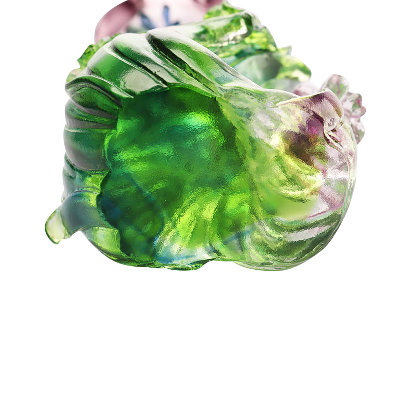 Kerzenhalter in Lotusform aus Kristallglas