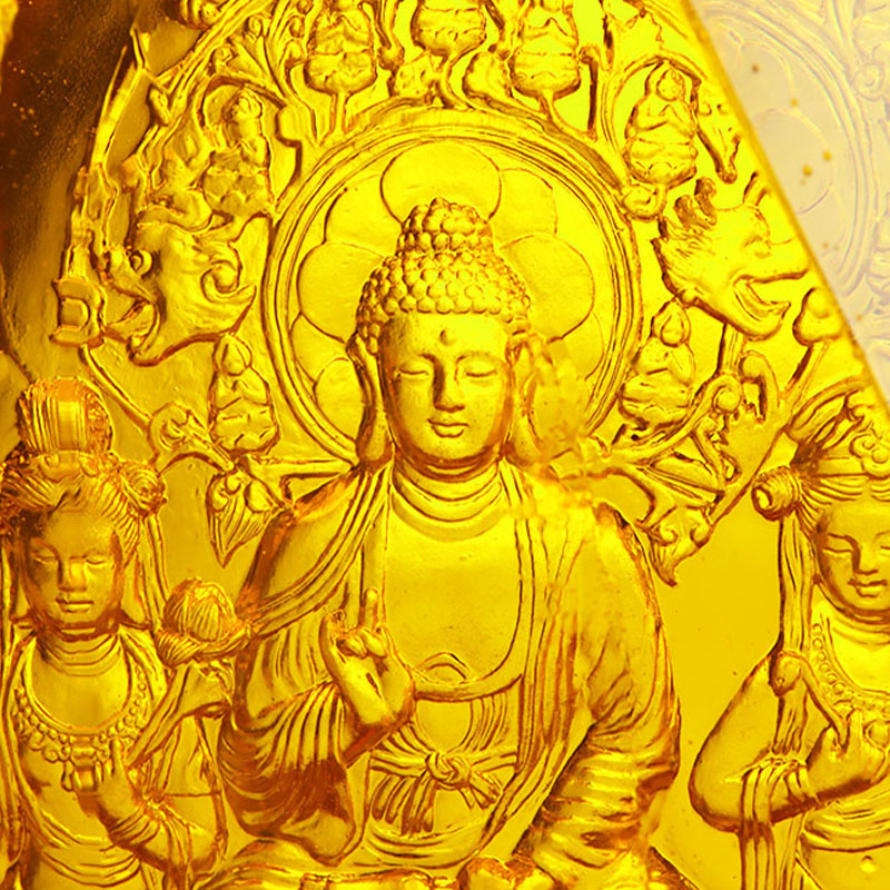 Amitayus-Buddha-Kristallstatuen