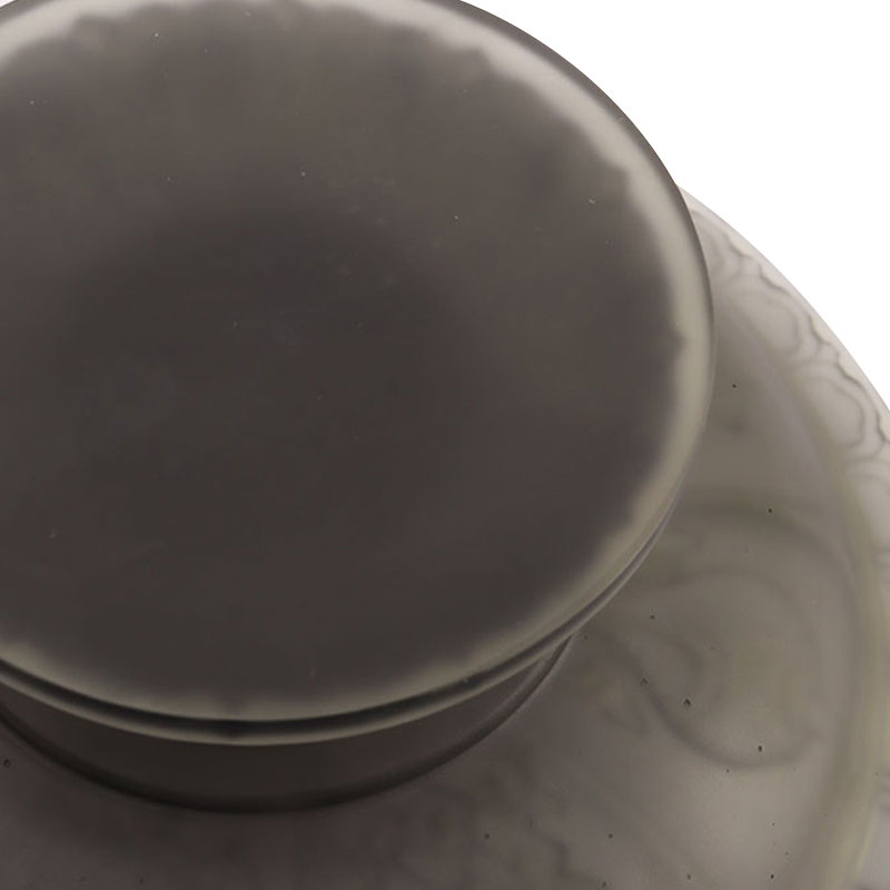 Obstschale aus grauer Glasur