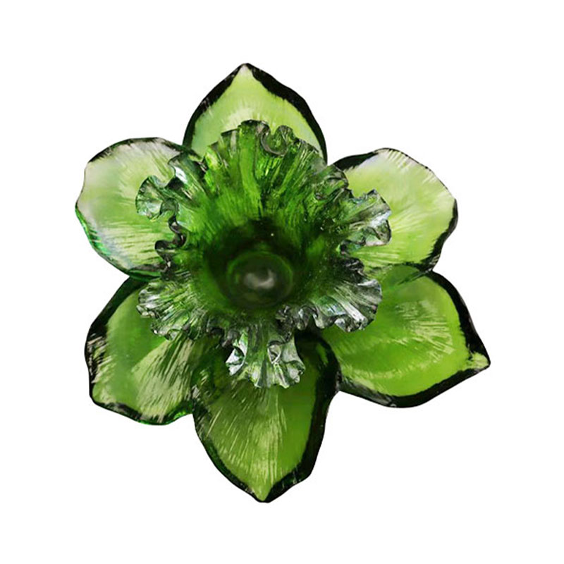 Blütenblattförmiger Kerzenhalter aus Glas