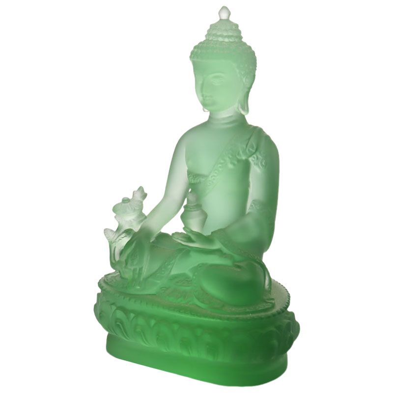 Bunte Liuli-Kristall-Medizin-Buddha-Statue