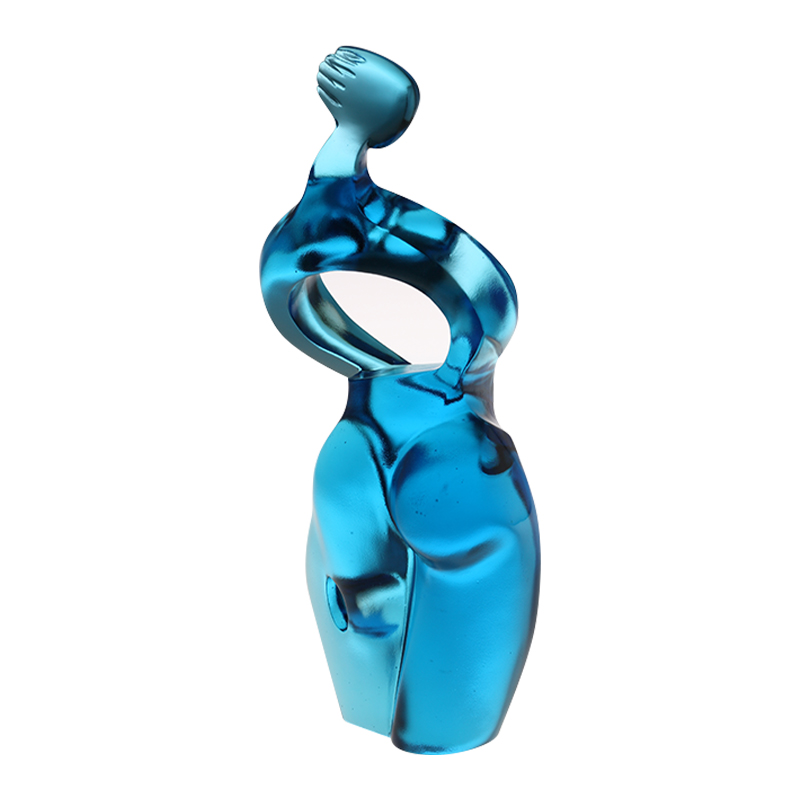 Rein blaue Artemis-Kunstfigurenornamente