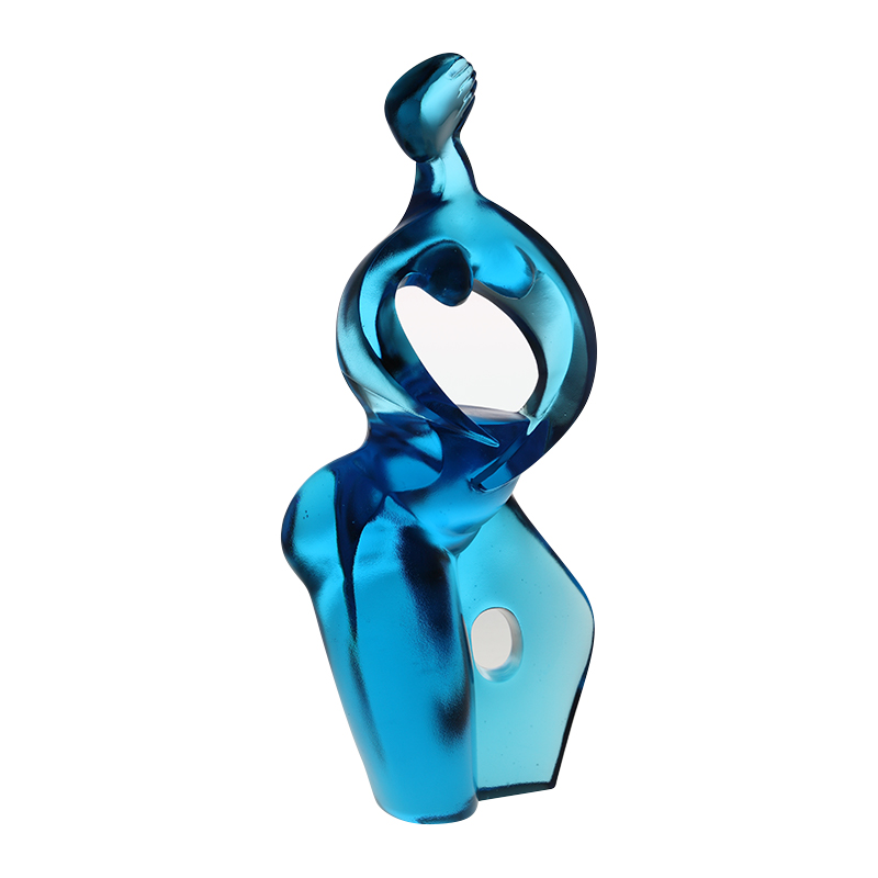 Rein blaue Artemis-Kunstfigurenornamente