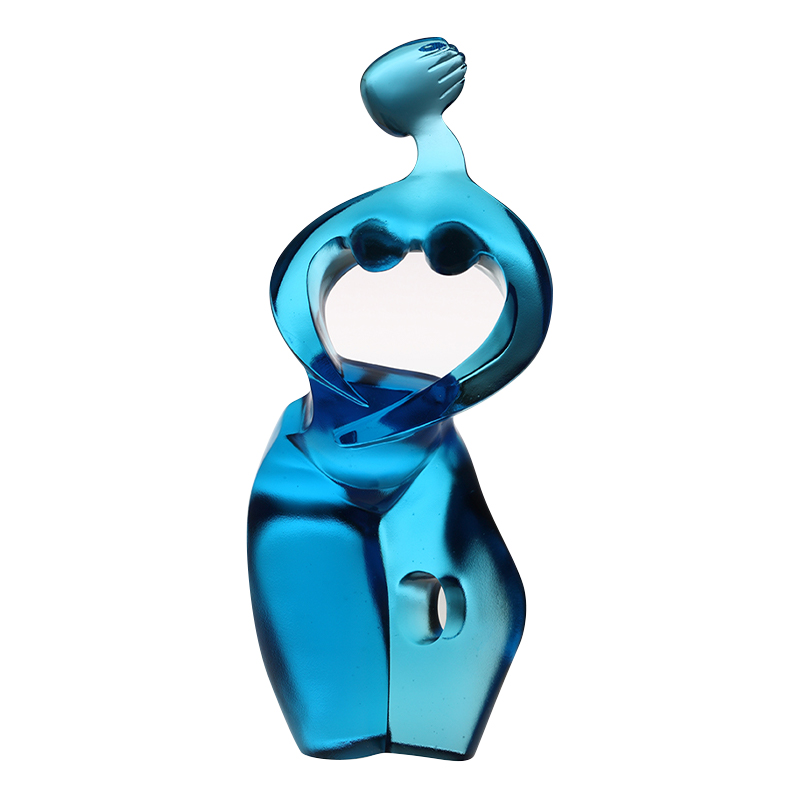 Rein blaue Artemis-Kunstfigurenornamente