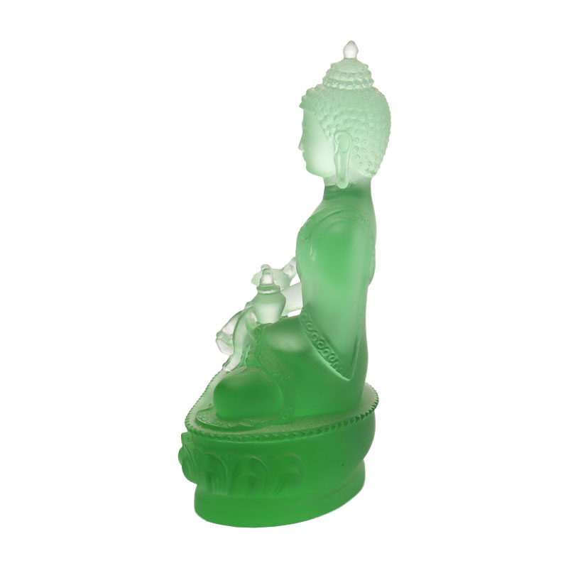 Bunte Liuli-Kristall-Medizin-Buddha-Statue