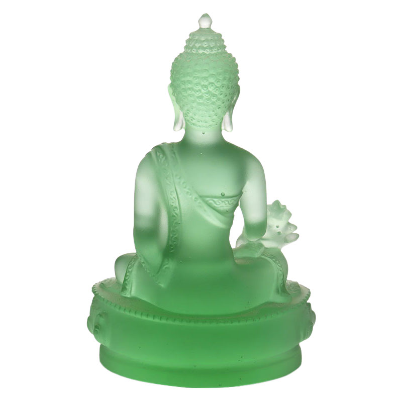 Bunte Liuli-Kristall-Medizin-Buddha-Statue