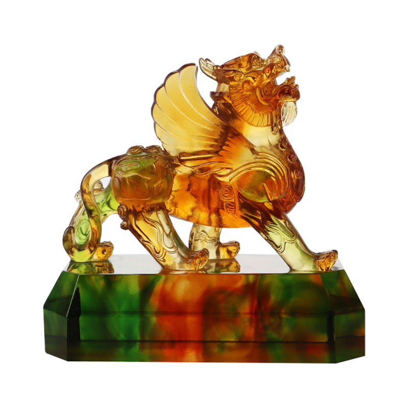 Kristallklare Tierornamente aus farbiger Glasur