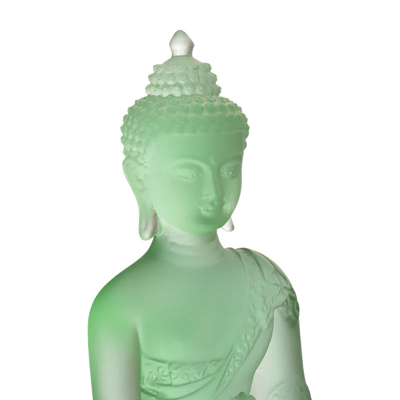 Bunte Liuli-Kristall-Medizin-Buddha-Statue