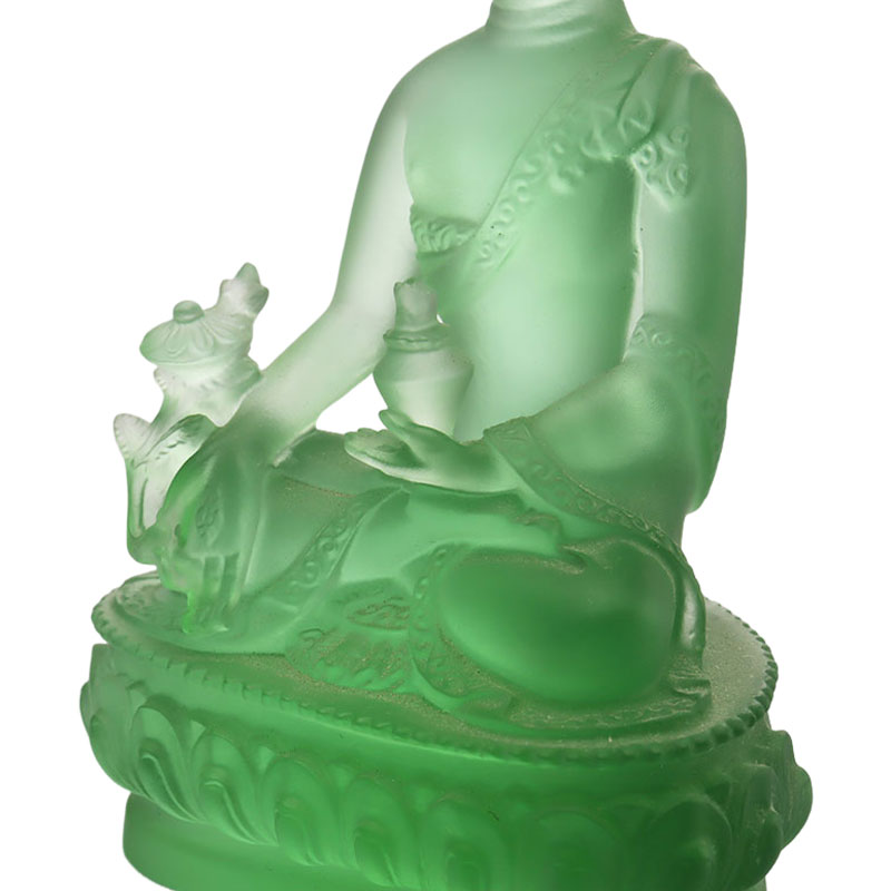 Bunte Liuli-Kristall-Medizin-Buddha-Statue