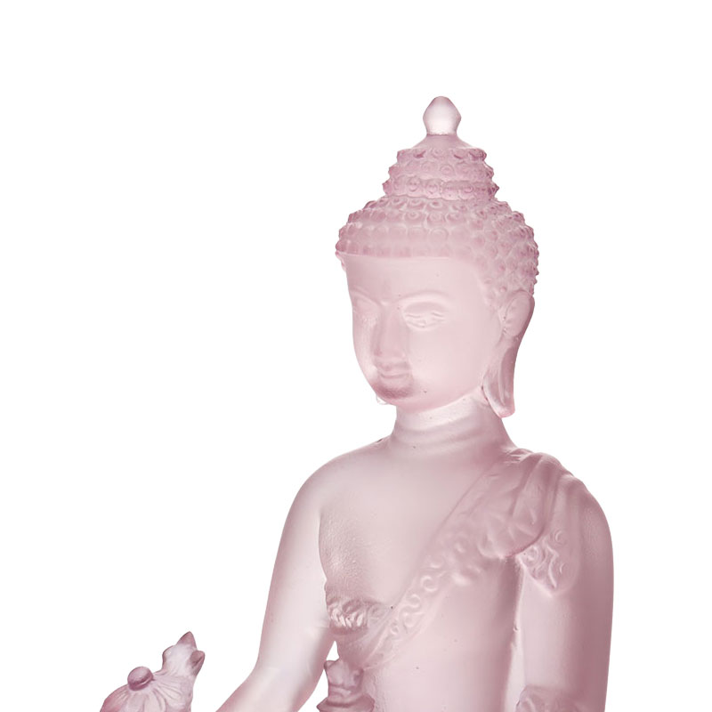 Bunte Liuli-Kristall-Medizin-Buddha-Statue