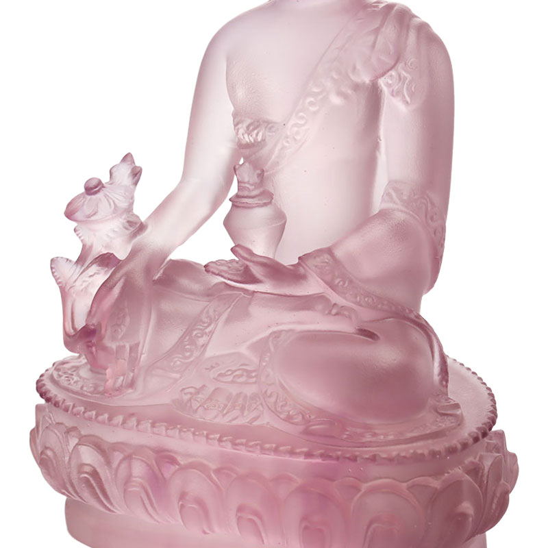 Bunte Liuli-Kristall-Medizin-Buddha-Statue
