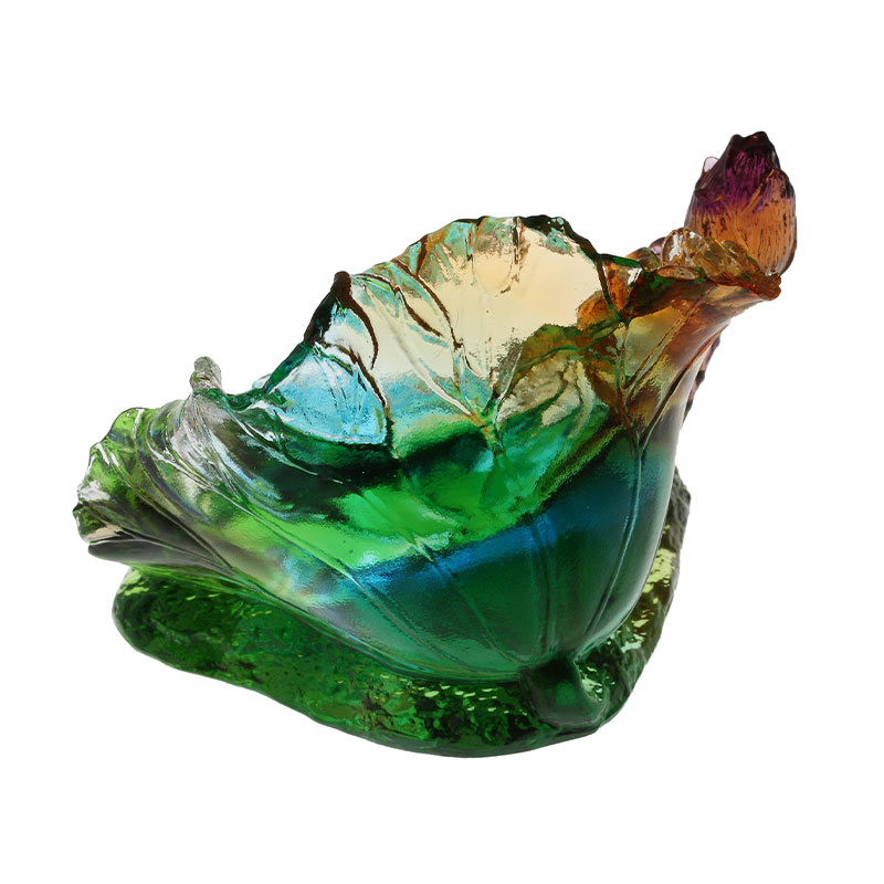 Lotusblatt-Glasskulptur-Ornamente