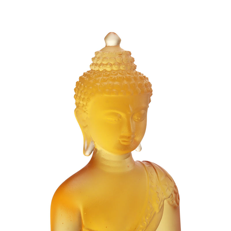 Bunte Liuli-Kristall-Medizin-Buddha-Statue