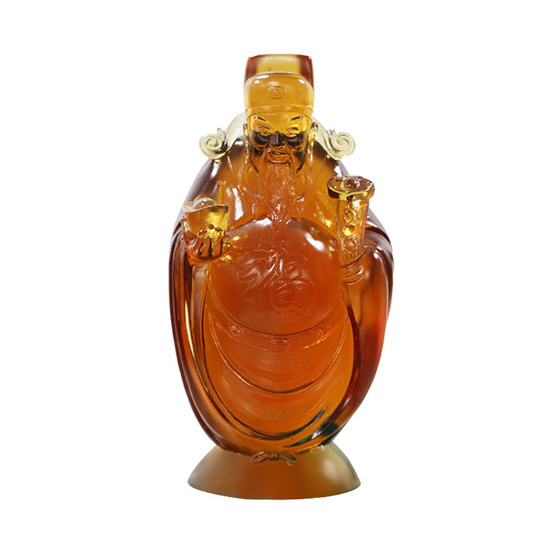 Gott des Reichtums-Ornamente aus Glas