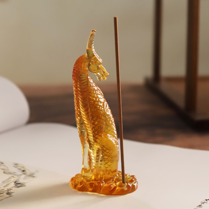 Glas-Kirin-Räucherstäbchenhalter