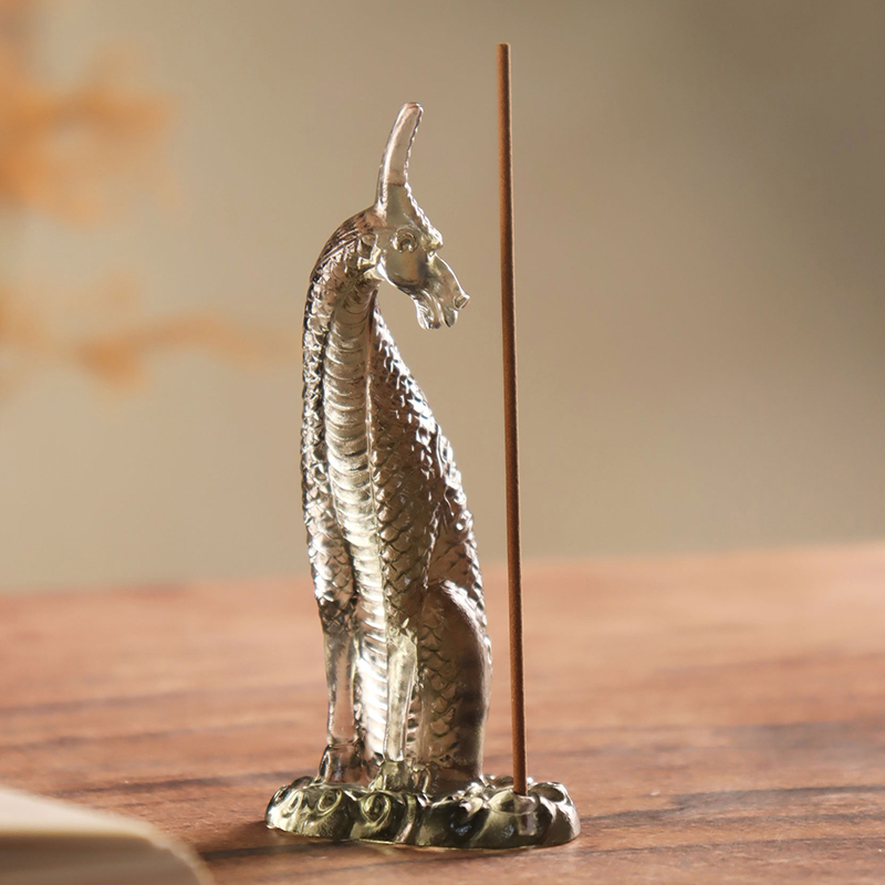 Glas-Kirin-Räucherstäbchenhalter