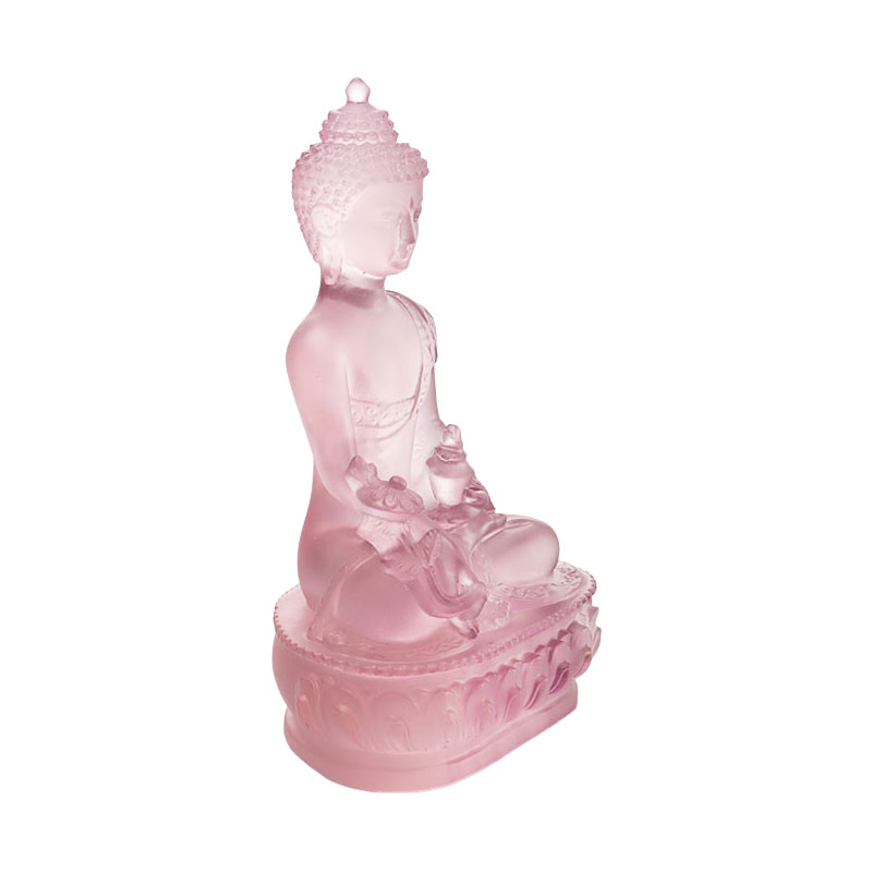 Bunte Liuli-Kristall-Medizin-Buddha-Statue