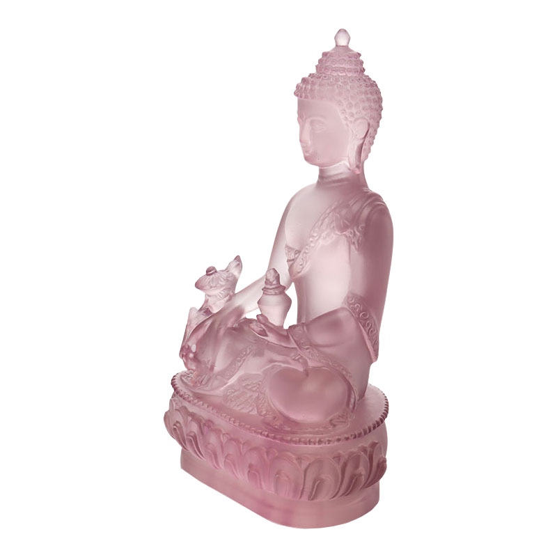 Bunte Liuli-Kristall-Medizin-Buddha-Statue