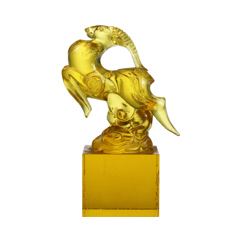 Goldtransparente, schafförmige Glaskristallversiegelung