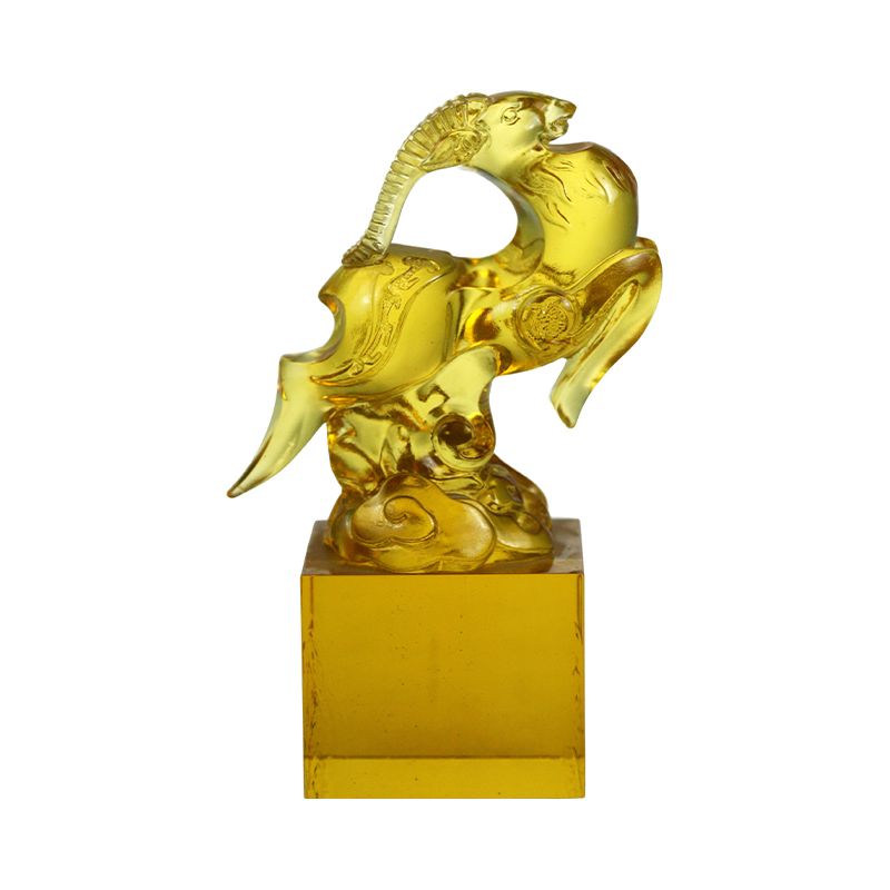 Goldtransparente, schafförmige Glaskristallversiegelung