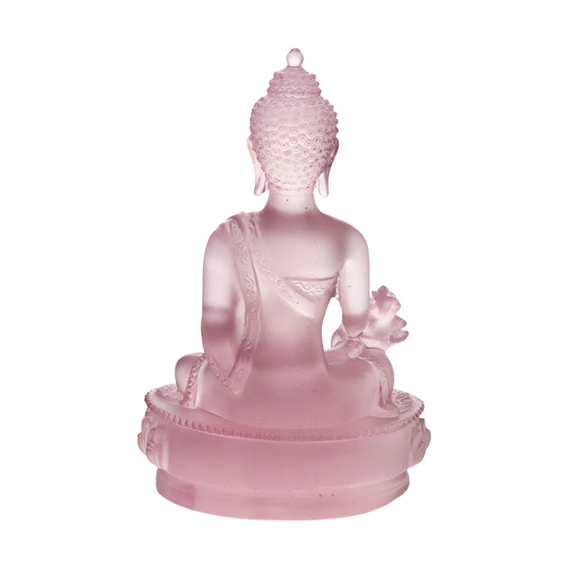 Bunte Liuli-Kristall-Medizin-Buddha-Statue
