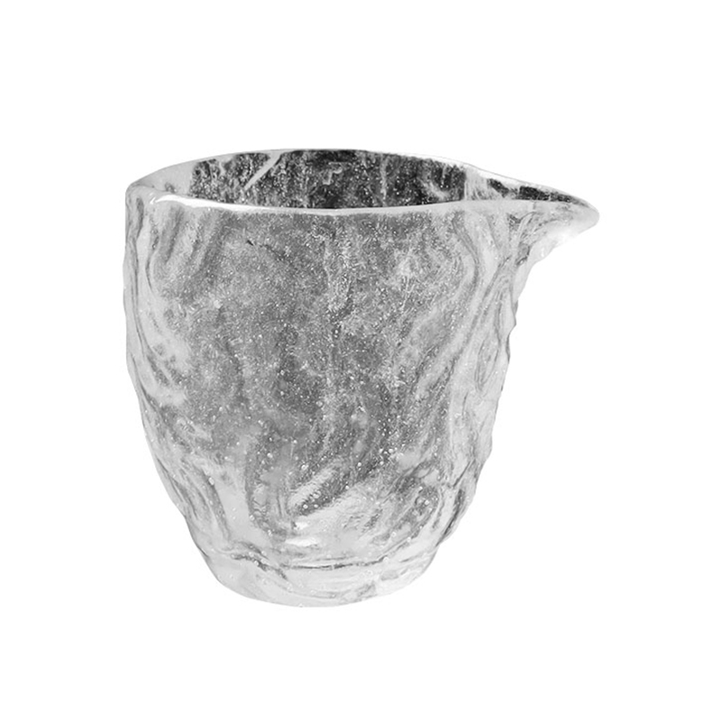 Transparentes Teetassen-Set aus Glas mit Blasenmuster für den Heimbüro-Meetinggebrauch